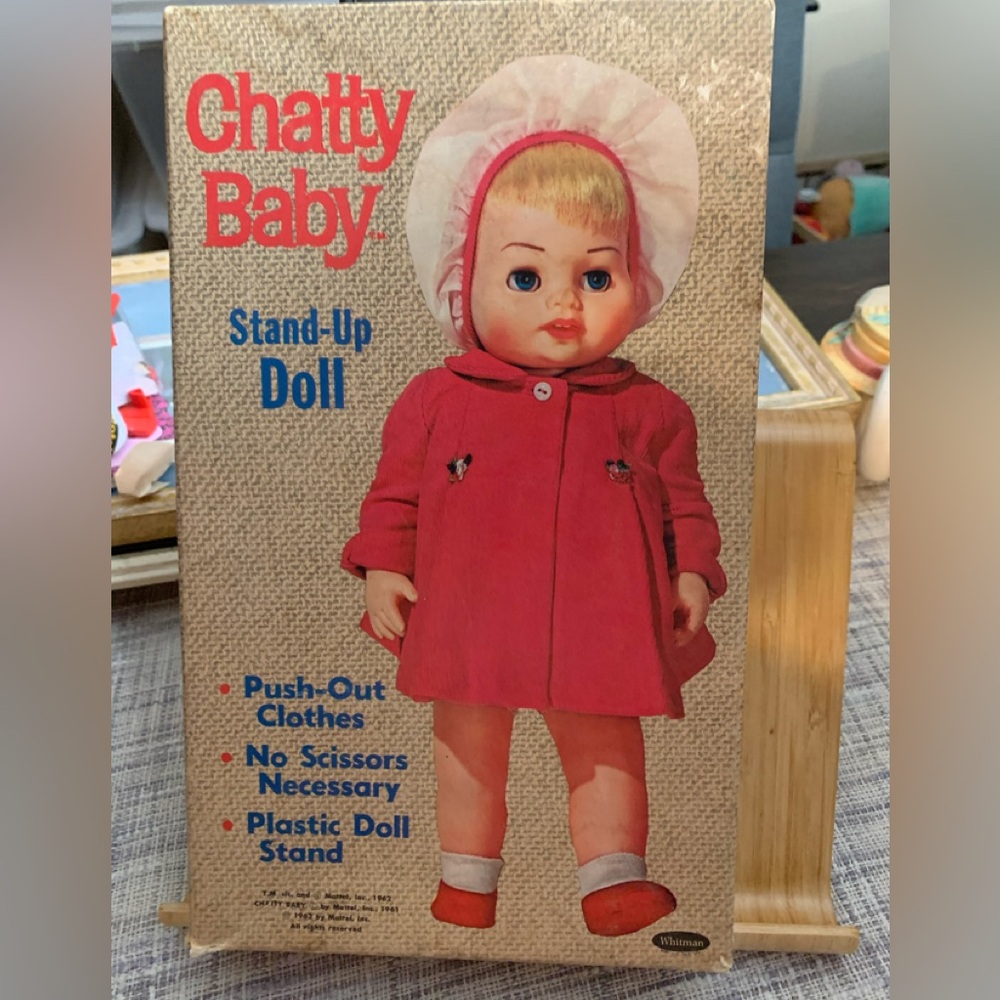 Vtg 1960’s Chatty Baby paper Doll by Mattel